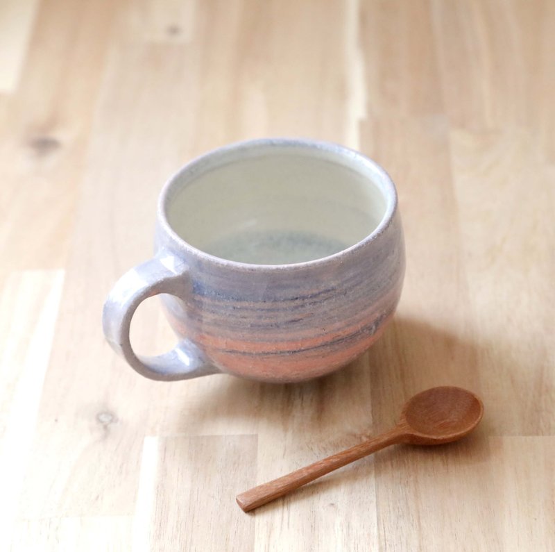 揉捏杯日落渐层2 - 咖啡杯/马克杯 - 陶 粉红色