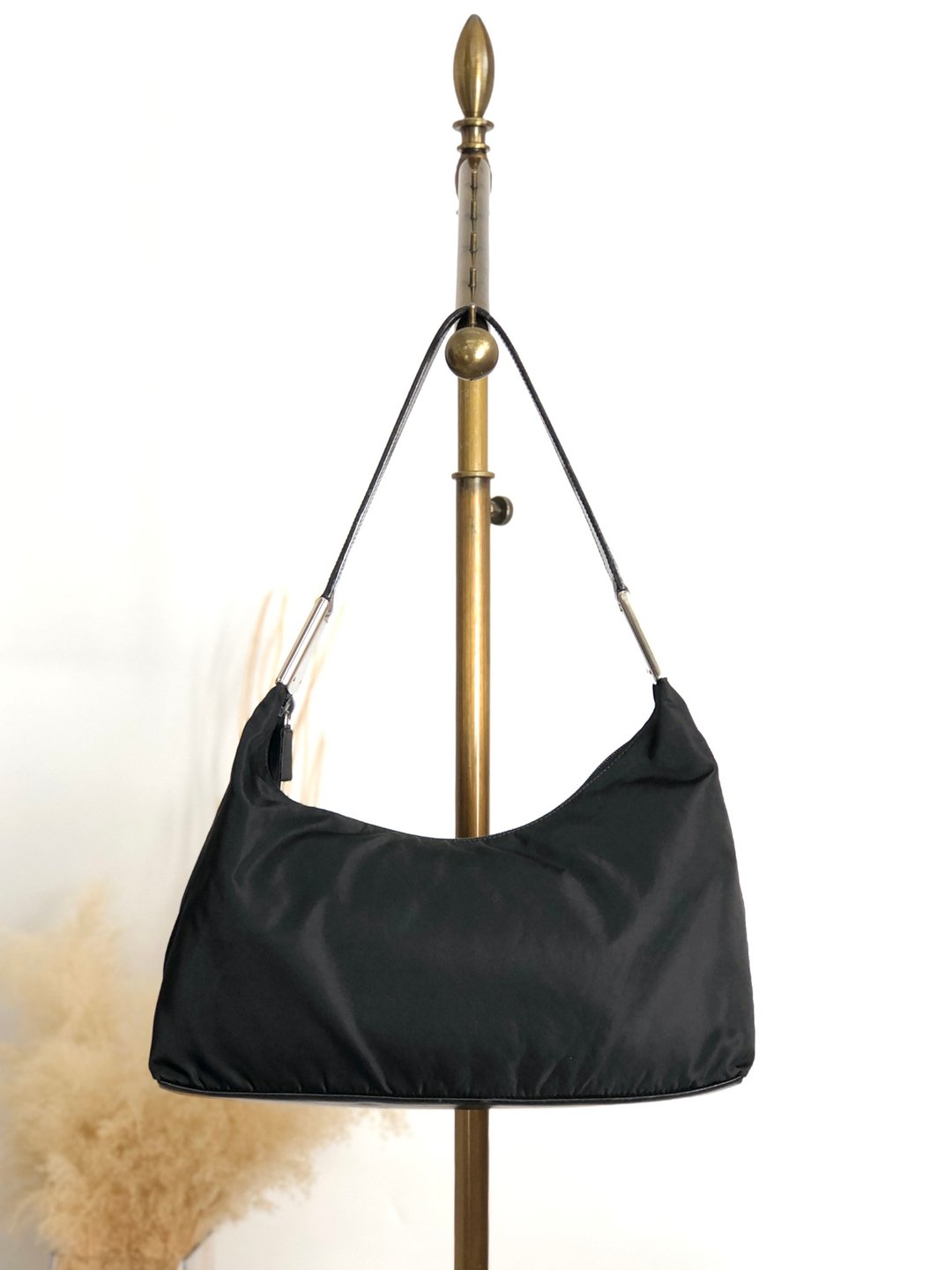 【日本直送 名牌中古包】PRADA 普拉达 侧背包 黑色 侧边 Logo 尼龙 单肩包 vintage 古董 h6emcw - 侧背包/斜挎包 - 尼龙 黑色