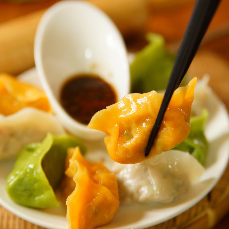 手工金玉水饺30入【彩色蔬菜皮水饺】无添加 - 熟食小吃 - 其他材质 橘色