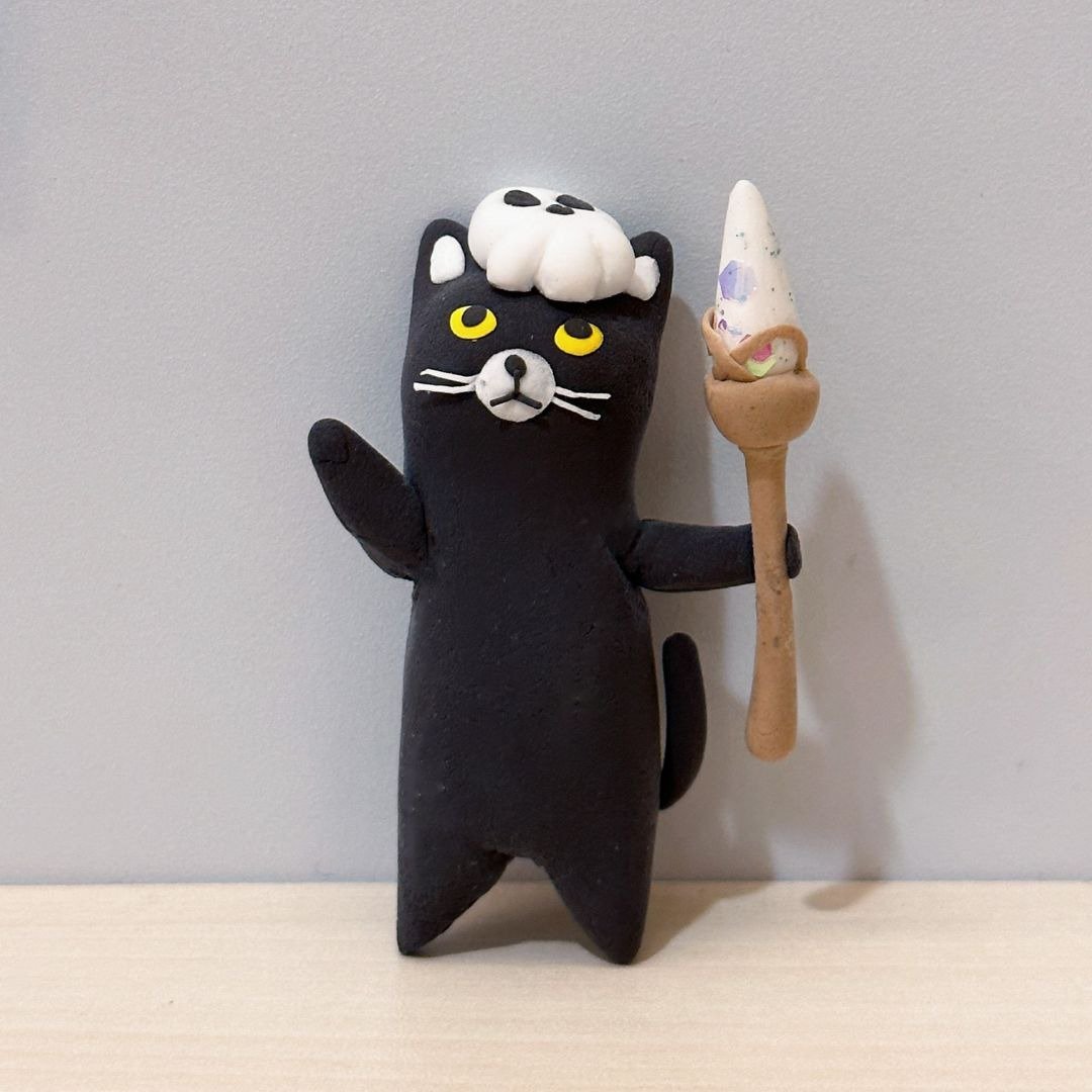 【万圣阿黑】猫咪磁铁公仔 - 冰箱贴/磁贴 - 其他材质 
