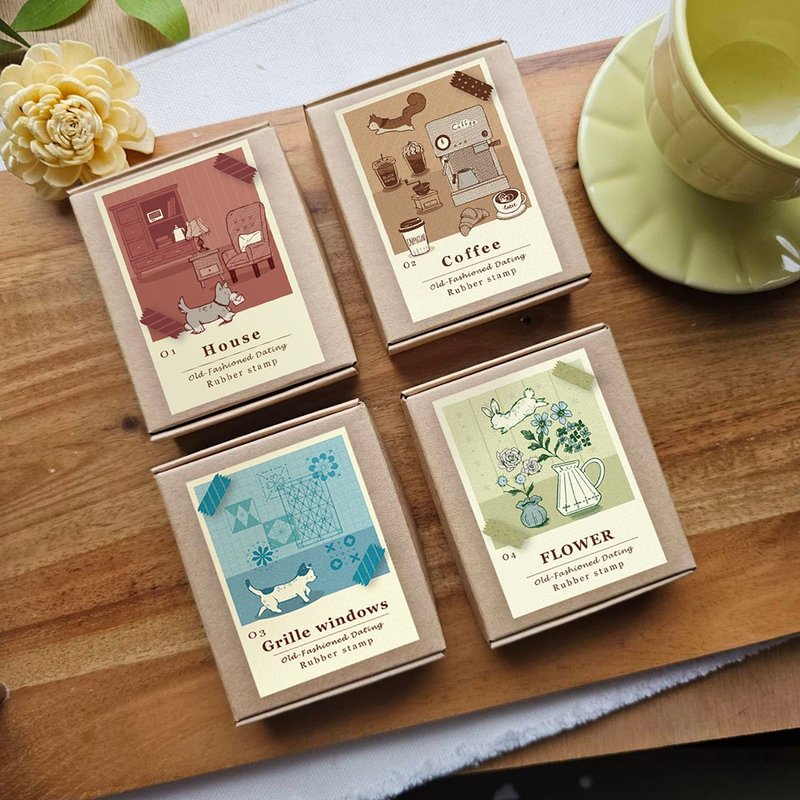 OD 老派的约会-全套4组 - 卡片/明信片 - 木头 