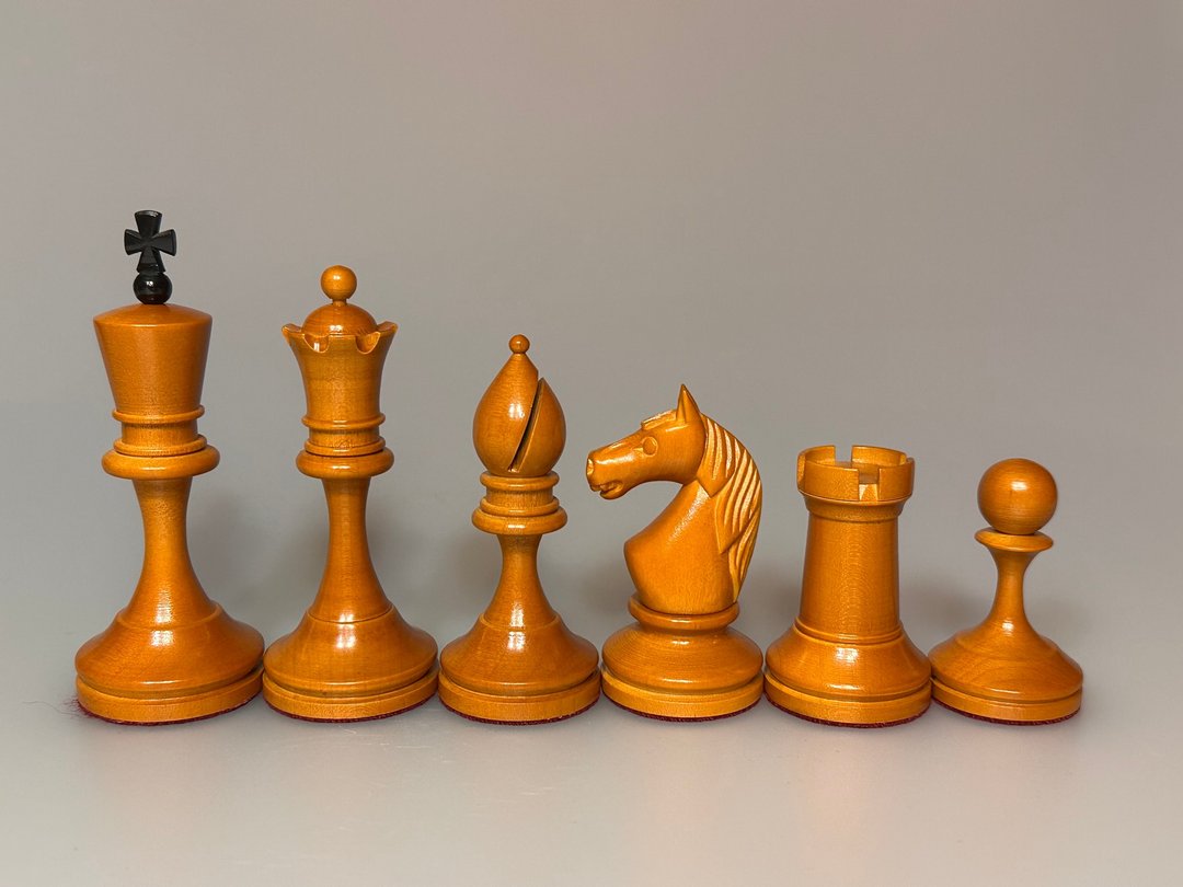 苏联俄罗斯西洋棋棋盘莫斯科 1925 年（复制品） - 桌游/玩具 - 木头 黑色