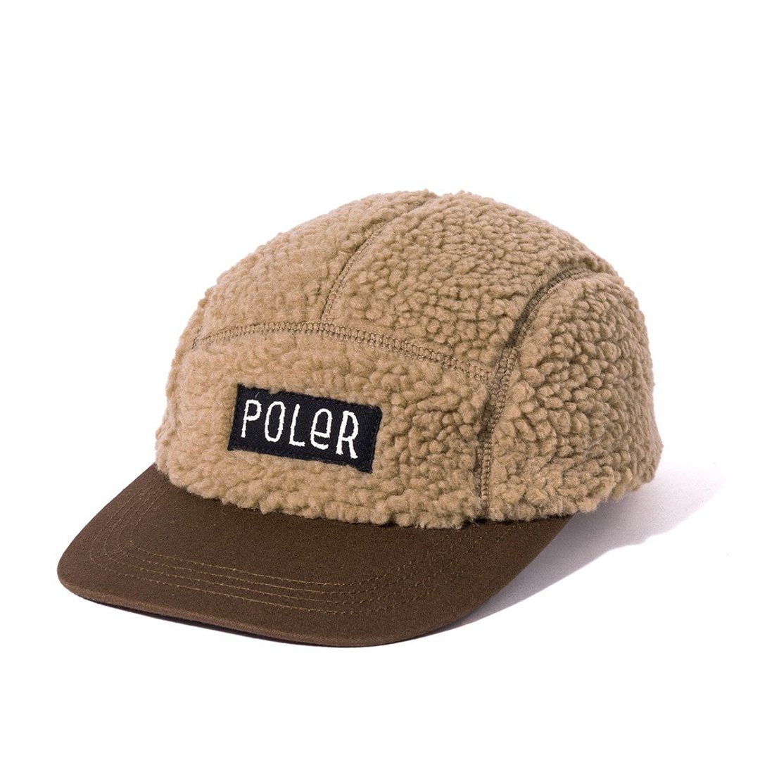 日本限定 POLER BOA FLEECE 5P 摇粒绒五片羊毛帽 / 焦糖 - 帽子 - 其他材质 咖啡色