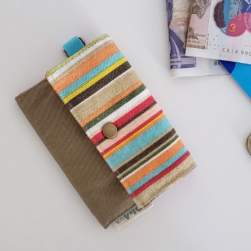 零钱卡包 (条纹) - 零钱包 - 棉．麻 多色