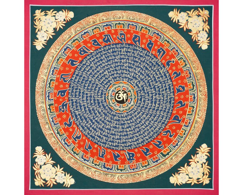 手工咒语曼陀罗唐卡——祝福与冥想的神圣艺术 - 墙贴/壁贴 - 其他材质 多色