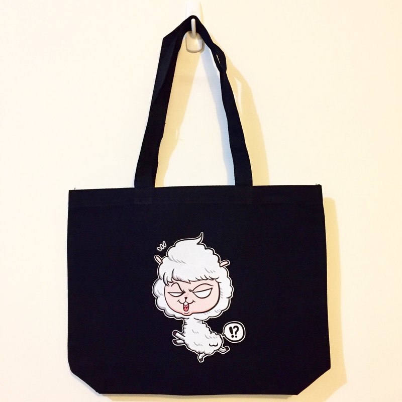 草泥马放屁 黑色帆布袋 - 手提包/手提袋 - 棉．麻 黑色