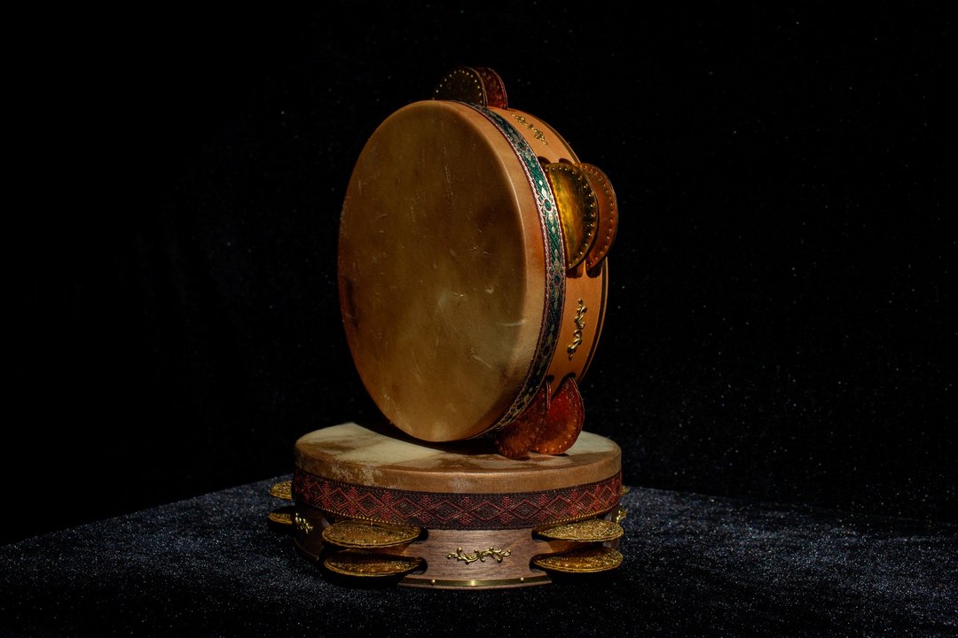 Ultreya Riq 鹿皮 铃鼓 pandeiro Riqq Tambourine 埃及 土耳其 - 吉他/乐器 - 其他材质 