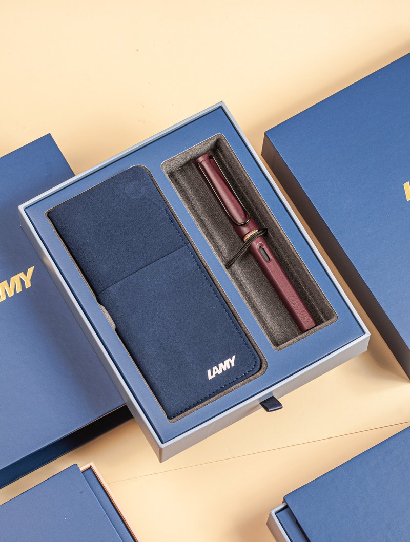【雷雕刻字】LAMY 钢笔 磁吸笔套礼盒  / SAFARI / 紫红色 - 钢笔 - 塑料 紫色