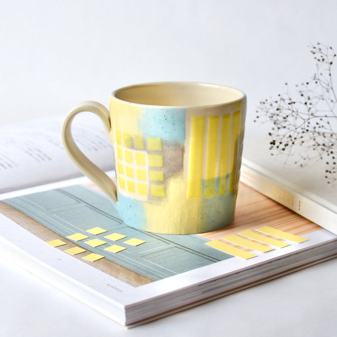 Window view mug Window view mug 04 One-of-a-kind item - 咖啡杯/马克杯 - 陶 多色