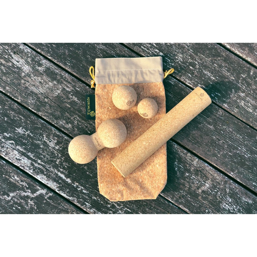 筋膜按摩三件组组合 - 运动/健身用品 - 软木/水松木 卡其色