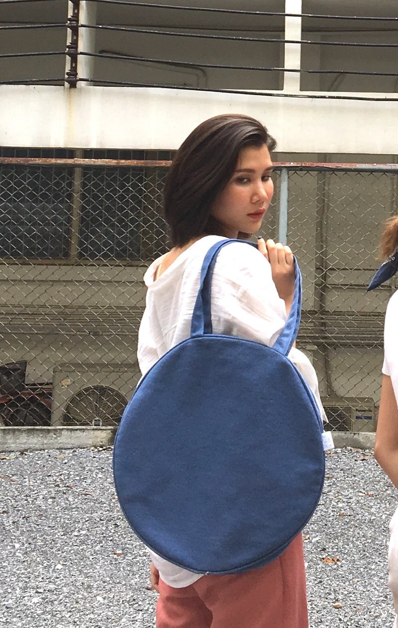 midnight blue tote bag - 其他 - 棉．麻 蓝色