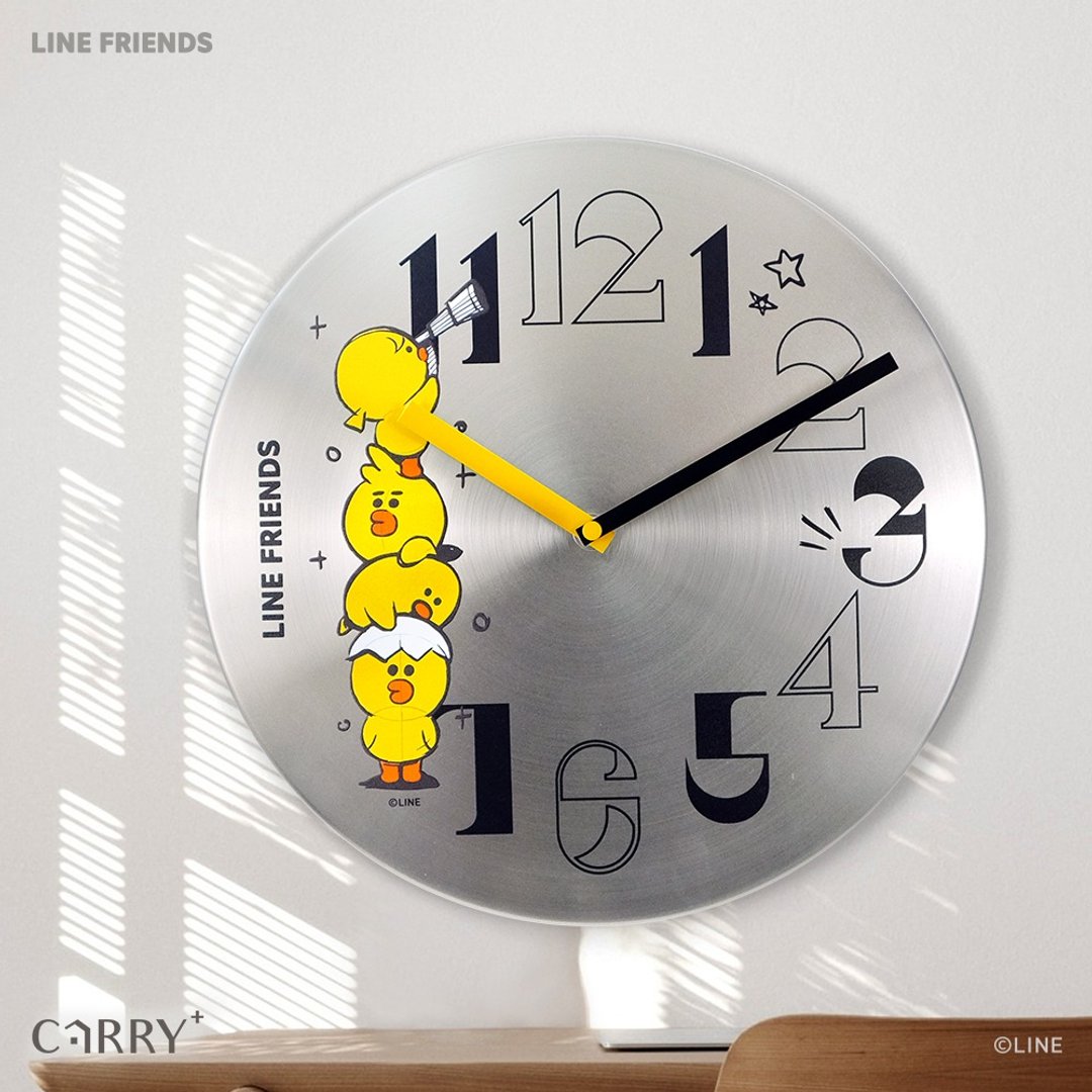 LINE FRIENDS官方授权 莎莉的星空静音金属时钟挂钟 - 时钟/闹钟 - 其他金属 黄色