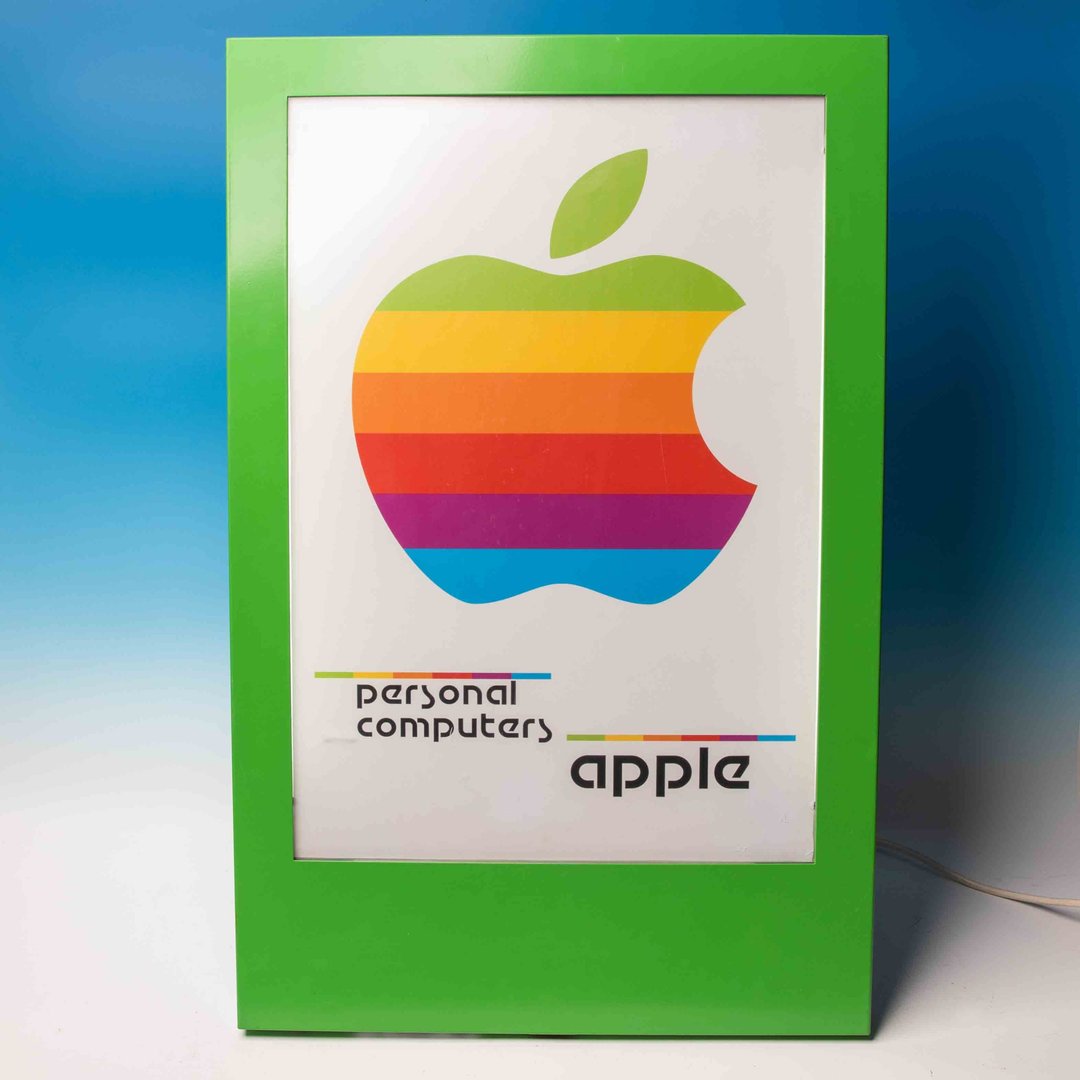 桑惠商号 1977s 美国制 APPLE  COMPUTER 苹果电脑广告灯箱 - 墙贴/壁贴 - 其他金属 绿色