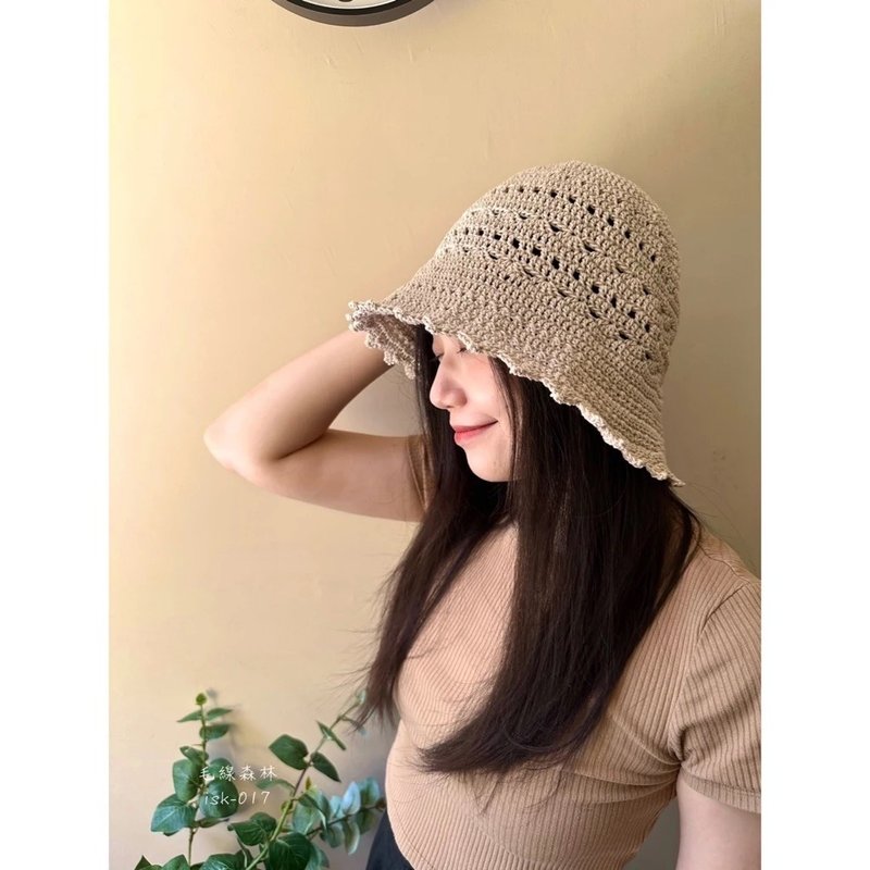 isk-017 - 日本晶亮棉スパークル韩版渔夫帽+教学影片 - 编织/刺绣/羊毛毡/裁缝 - 羊毛 多色