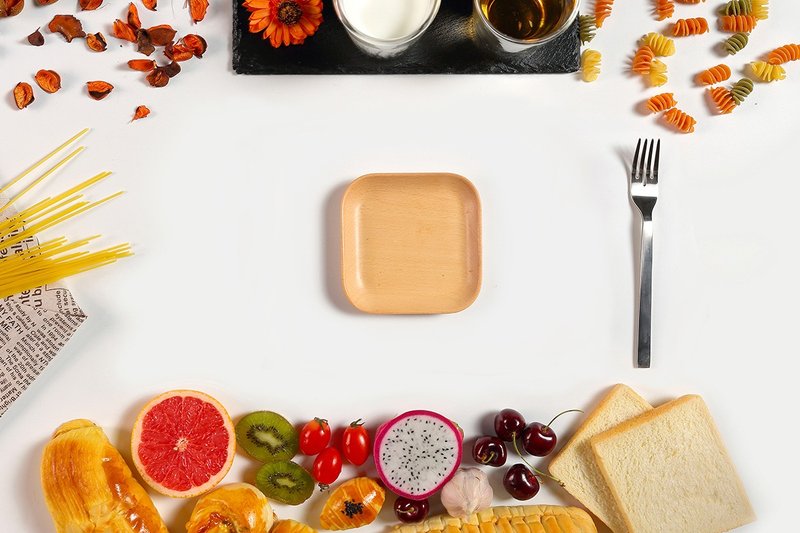 闲情 方形盘 S (山毛榉/核桃木) - 盘子/餐盘/盘架 - 木头 