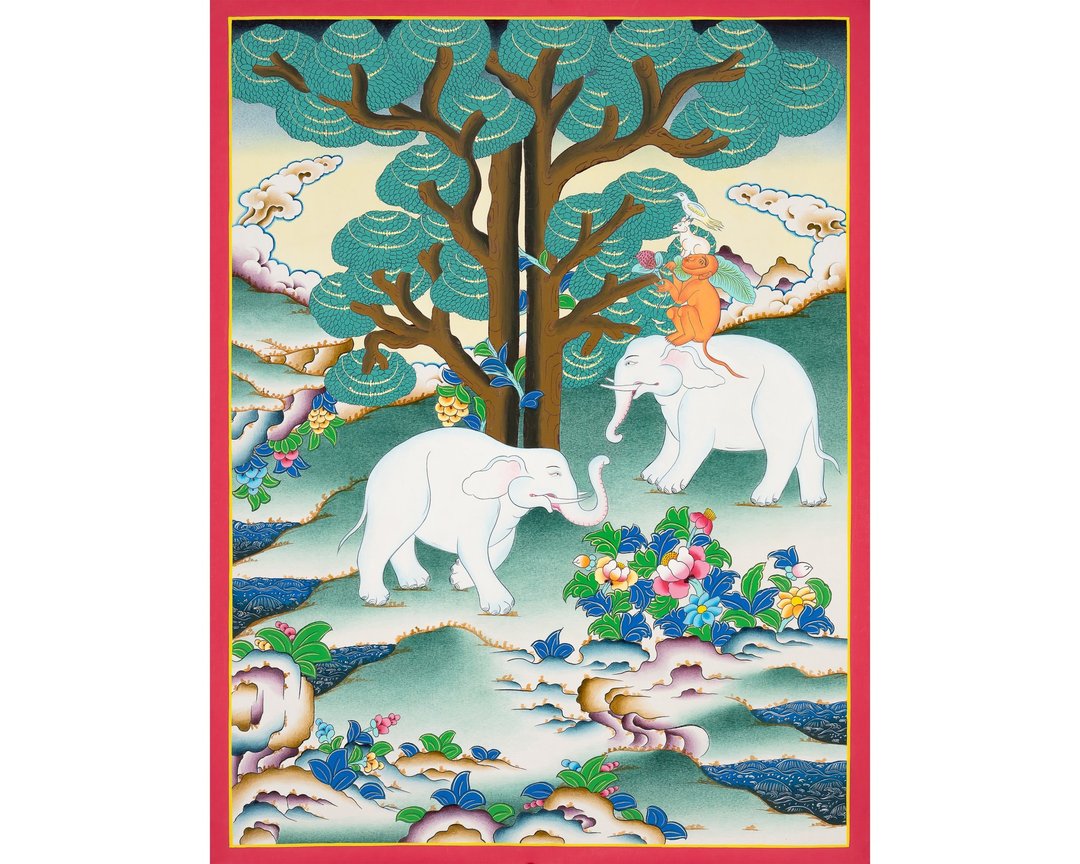 **四聖和音 — 神聖西藏和諧曼陀羅** - 墙贴/壁贴 - 其他材质 白色