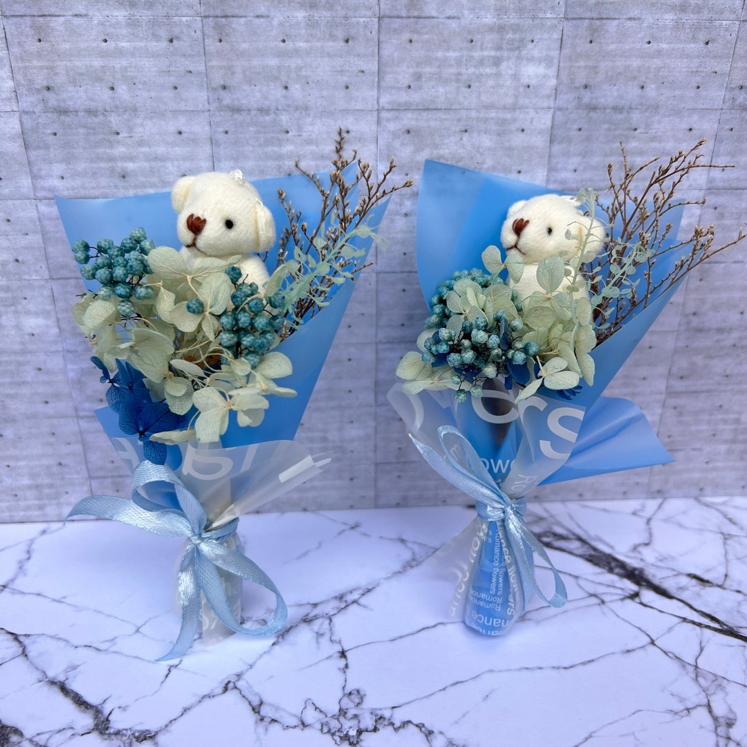 Eudora House 迷你小熊花束2束、生日礼物、教师节花礼 - 干燥花/捧花 - 植物．花 
