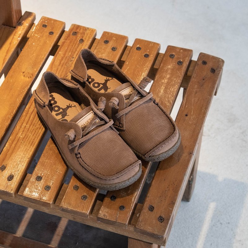 两穿懒人鞋_摔牛棕 - 其他女款皮鞋 - 真皮 卡其色