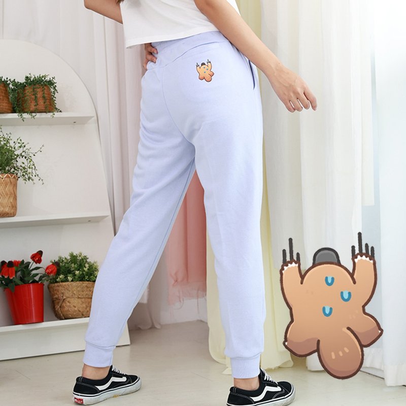 【ELASTI X 不友善的奇妙动物联名】 休闲系列-休闲缩口裤 - 女装长裤 - 聚酯纤维 