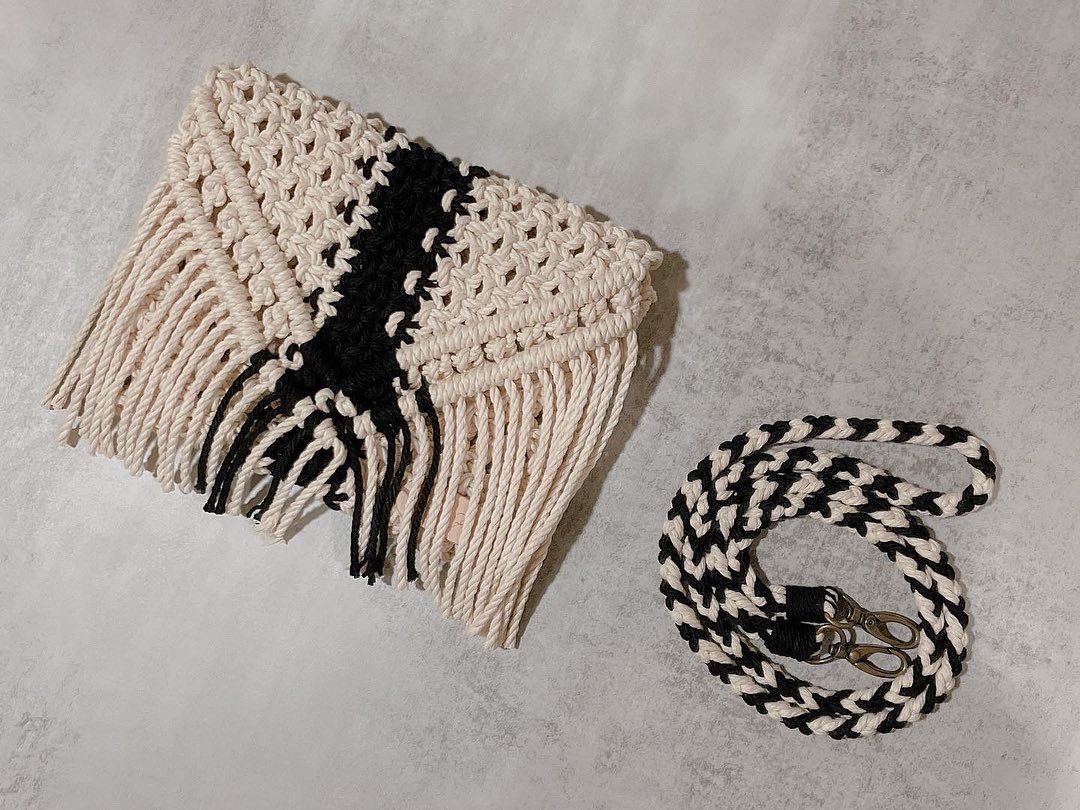 ٩ DIY KIT ۶ Macramé 编织包 材料包 | 加赠教学影片 - 编织/刺绣/羊毛毡/裁缝 - 棉 