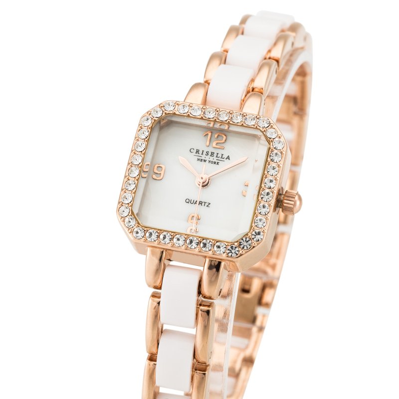 雅致小香风锆石石英女士手表 - 女表 - 其他金属 多色