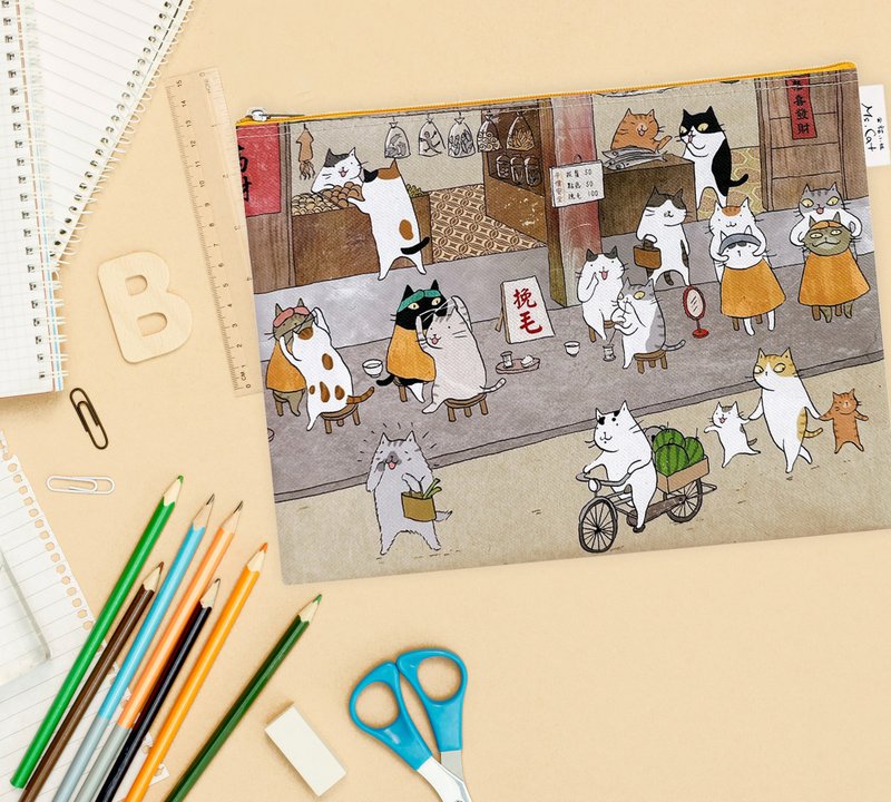 Sunny Bag x 猫小姐Ms.Cat-万用收纳袋(大)_挽毛师 - 化妆包/杂物包 - 其他材质 卡其色