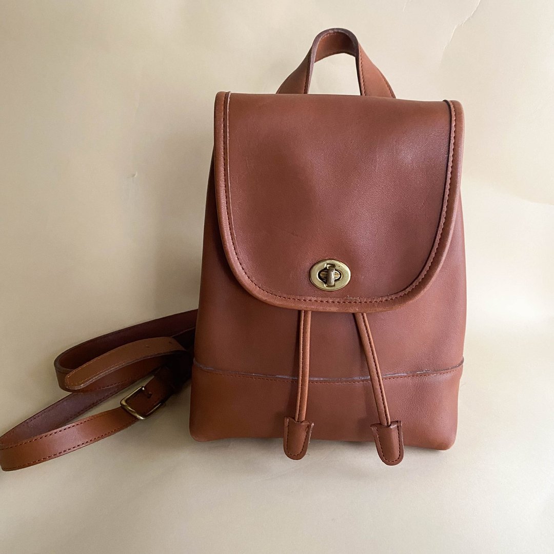 中古Coach│啡色背包│背囊│真皮│美国制│古着│Backpack - 后背包/双肩包 - 真皮 咖啡色