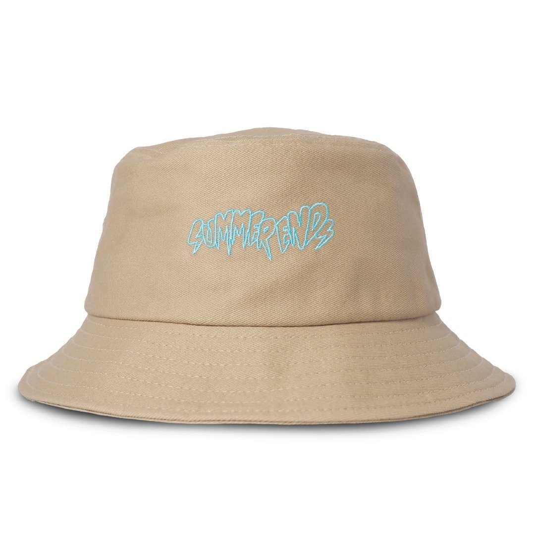 WAVE BUCKET HAT 渔夫帽 - 卡其 - 帽子 - 棉 卡其色