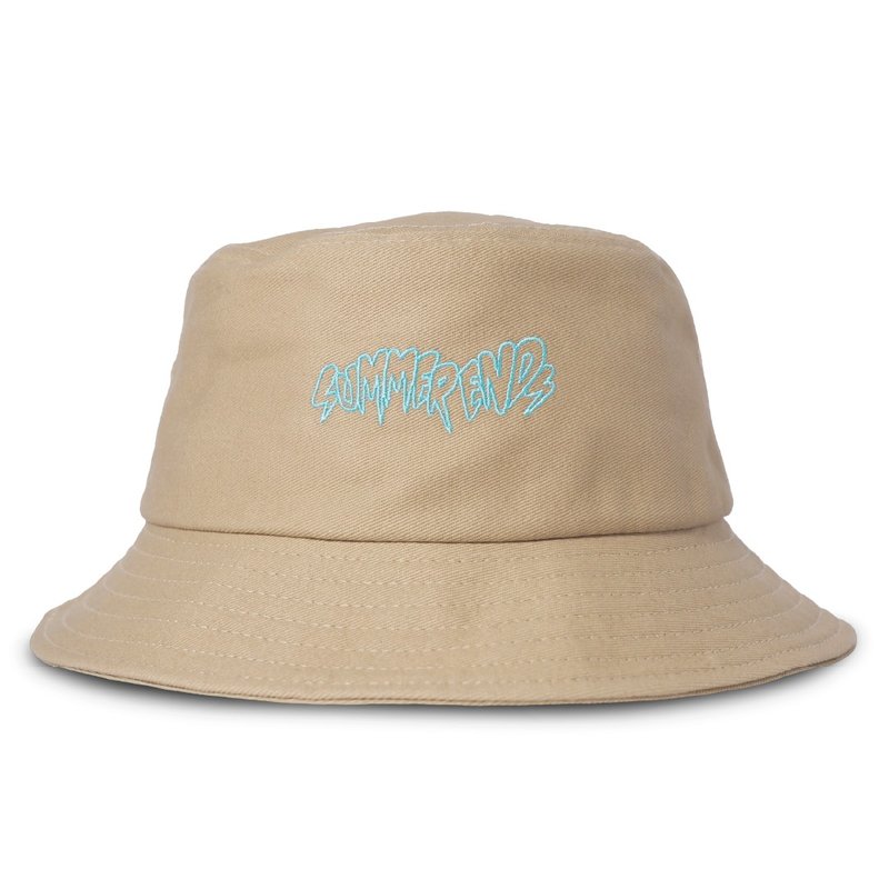WAVE BUCKET HAT 渔夫帽 - 卡其 - 帽子 - 棉．麻 卡其色