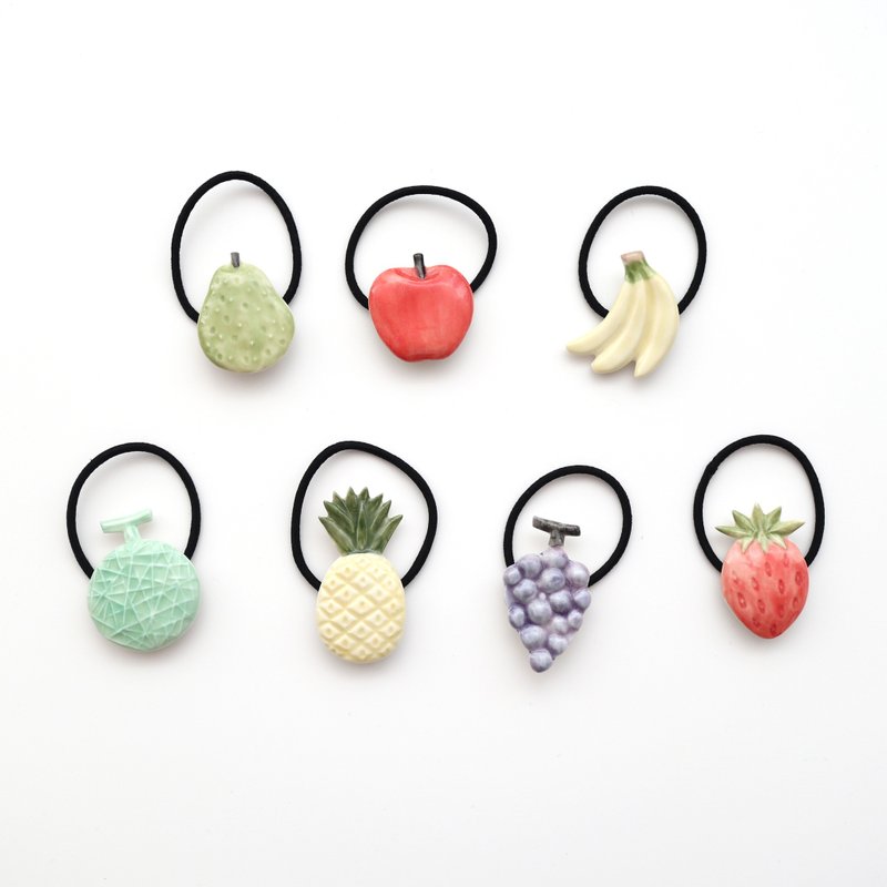 Fruit hair tie - 发饰 - 瓷 红色