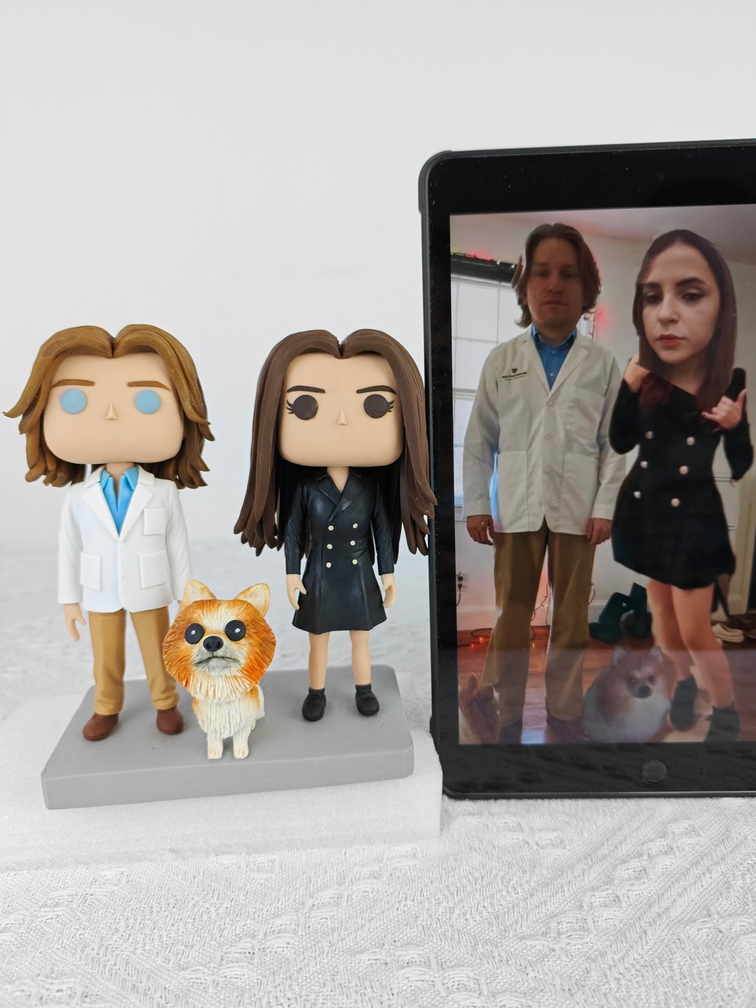 纯手工定制美国Funko Pop 自画像公仔情侣父母夫妻结婚周年礼物 - 玩偶/公仔 - 粘土 多色