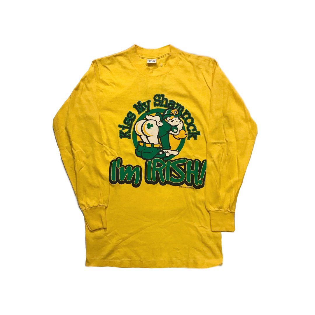 Vintage Long Sleeve T-shirt 美式字母图样薄长袖 - 女装上衣 - 棉 多色