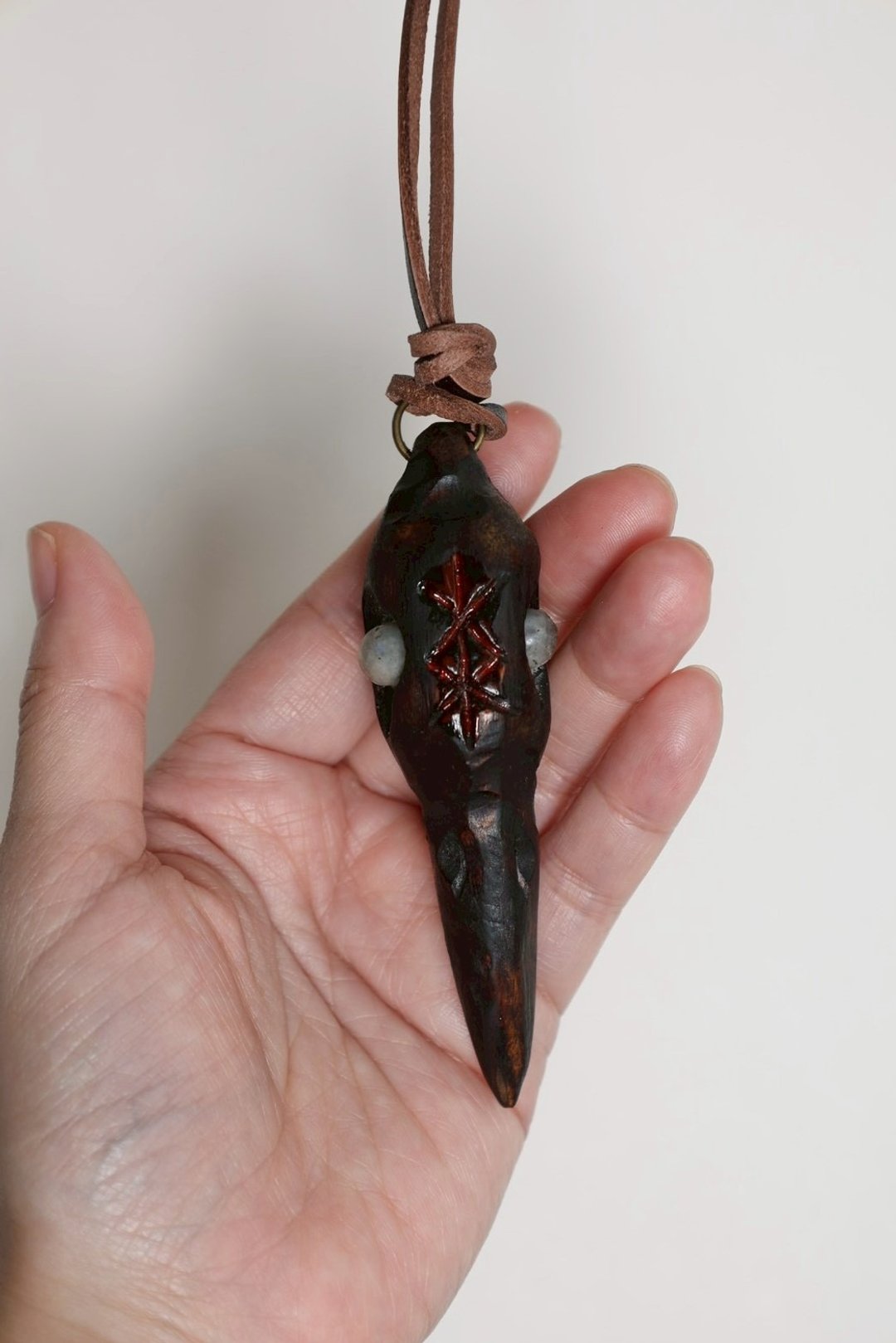 【快速出货】奥丁之鸟_乌鸦之爪_鸟_木雕项链_魔法护符2 - 项链 - 木头 黑色