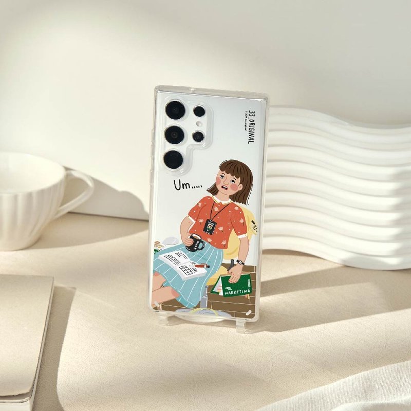 33 original放空小憩晶石透明防摔SAMSUNG绳挂手机壳 - 手机壳/手机套 - 塑料 透明