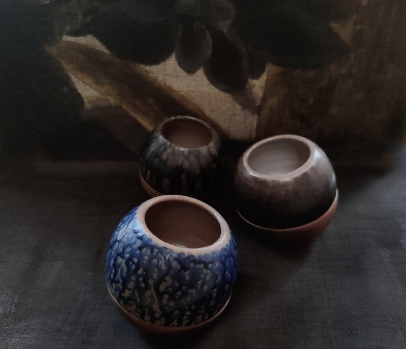 手工制作陶 / 木 45度 花器 - 花瓶/陶器 - 陶 卡其色