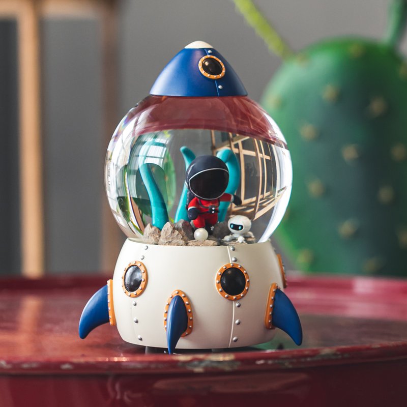 探险家系列-太空漫游 水晶球音乐盒 - 摆饰 - 玻璃 