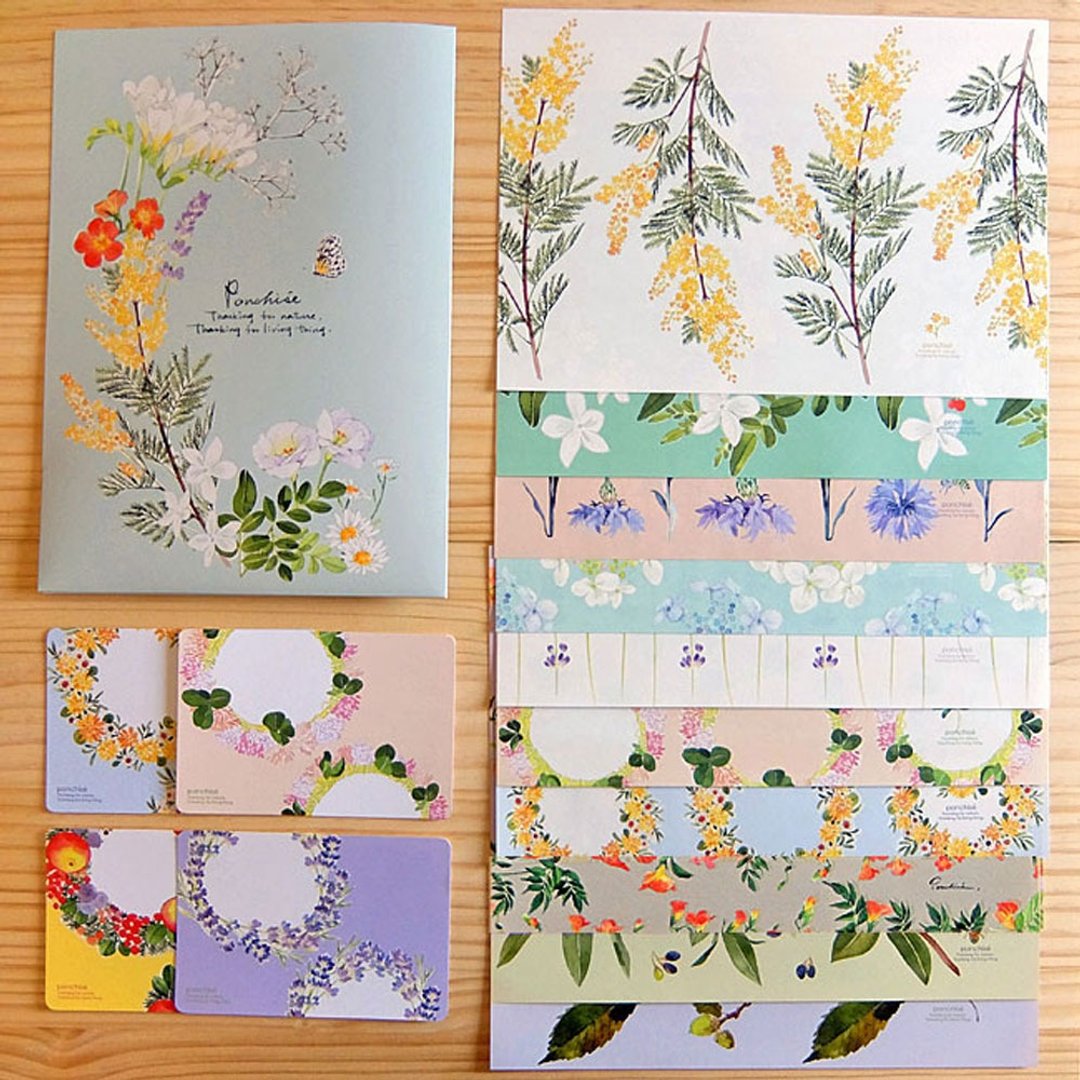Flower Trial Set - 卡片/明信片 - 纸 多色