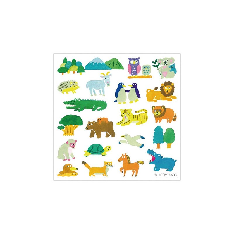 【KING JIM】pop up 立体贴纸 动物园 - 贴纸 - 塑料 多色