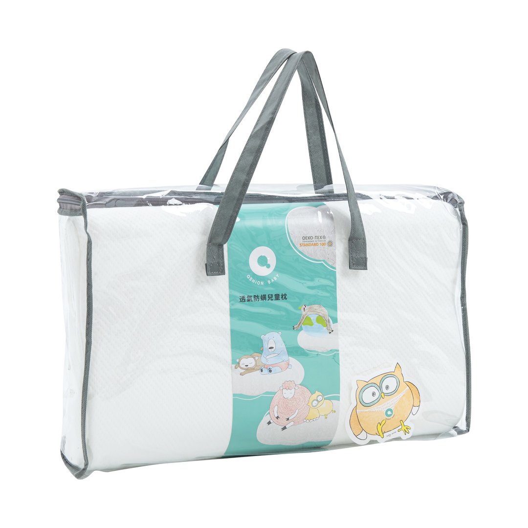 透气防蹒儿童枕 工学枕 可水洗 物理性防螨 W32xL52cm - 婴儿床上用品 - 其他材质 白色