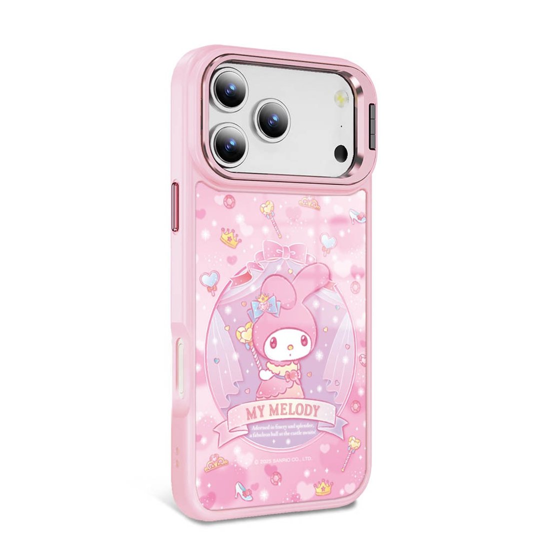 iPhone 全系列 防摔合金框隐形立架手机壳 - 晚宴美乐蒂 - 粉框 - 手机壳/手机套 - 其他材质 多色