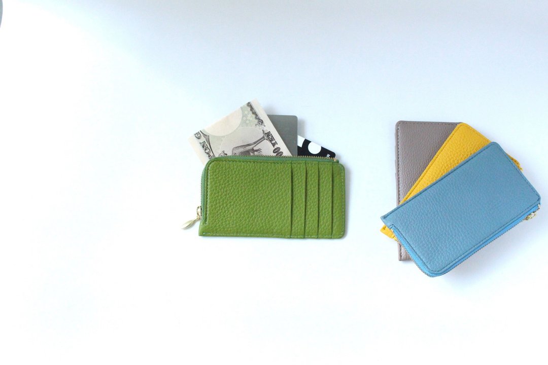fragment wallet LIME - 皮夹/钱包 - 真皮 绿色