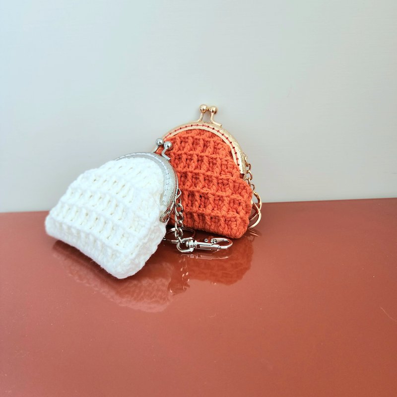 定制 华夫格 松饼格 口金零钱包 - 零钱包 - 棉．麻 橘色