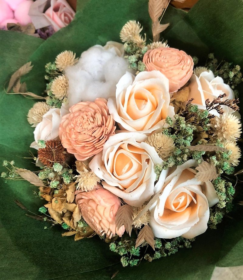 手工香皂花系列 干燥花花束 香槟玫瑰 典华优惠券 情人节花束 - 干燥花/捧花 - 植物．花 