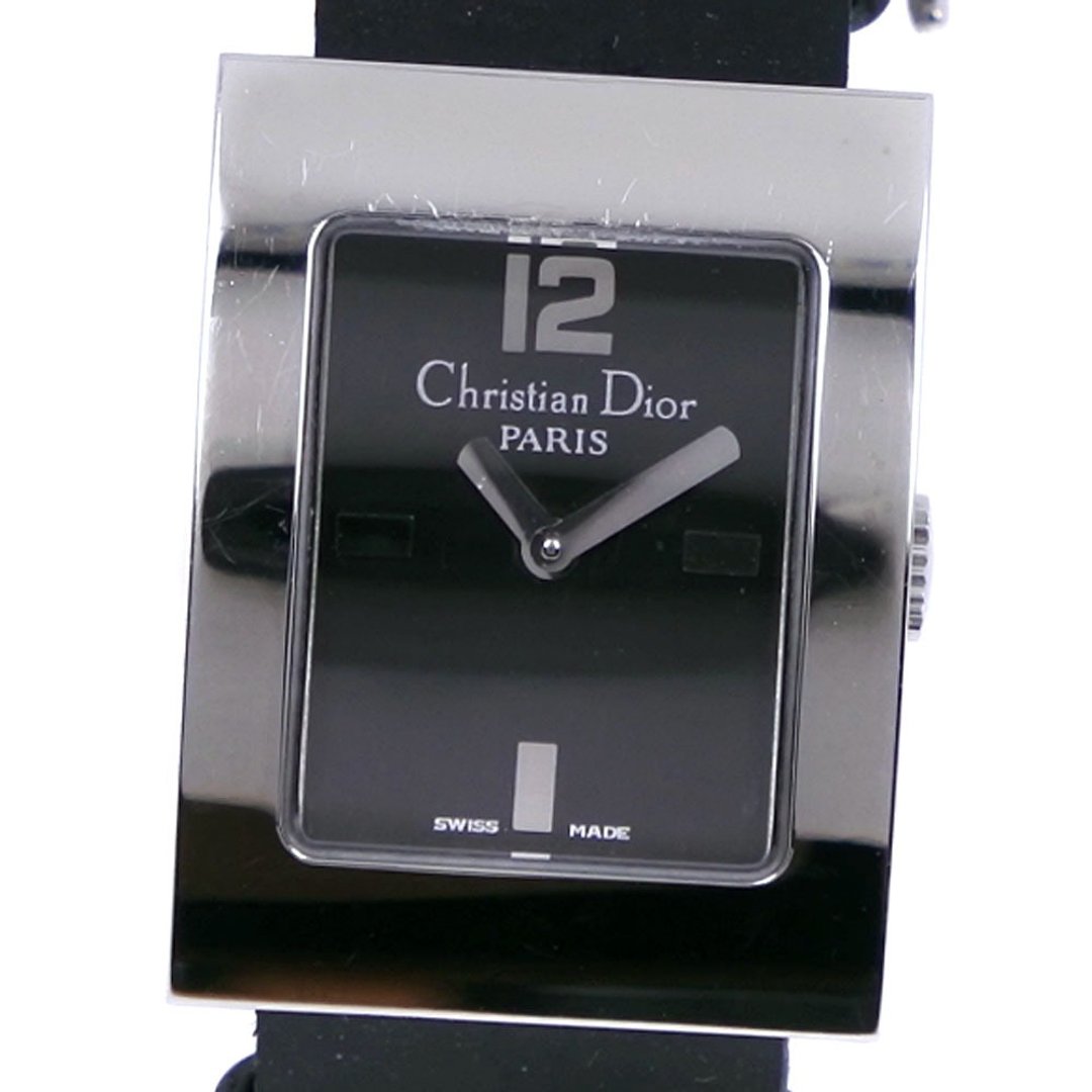 【日本直送】Christian Dior 迪奥 Malice 腕表 D78-109 不锈钢 x 皮革 银色 石英 指针式显示 黑色表盘 женские 【二手】 - 女表 - 不锈钢 黑色