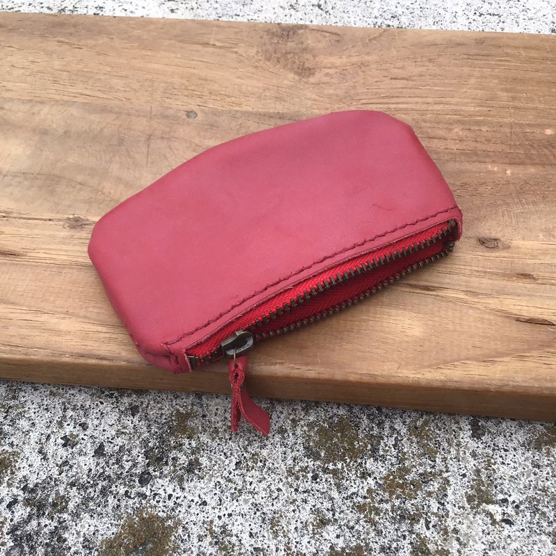 最后现货优惠--真皮零钱包(届时皮革) - 皮夹/钱包 - 真皮 红色