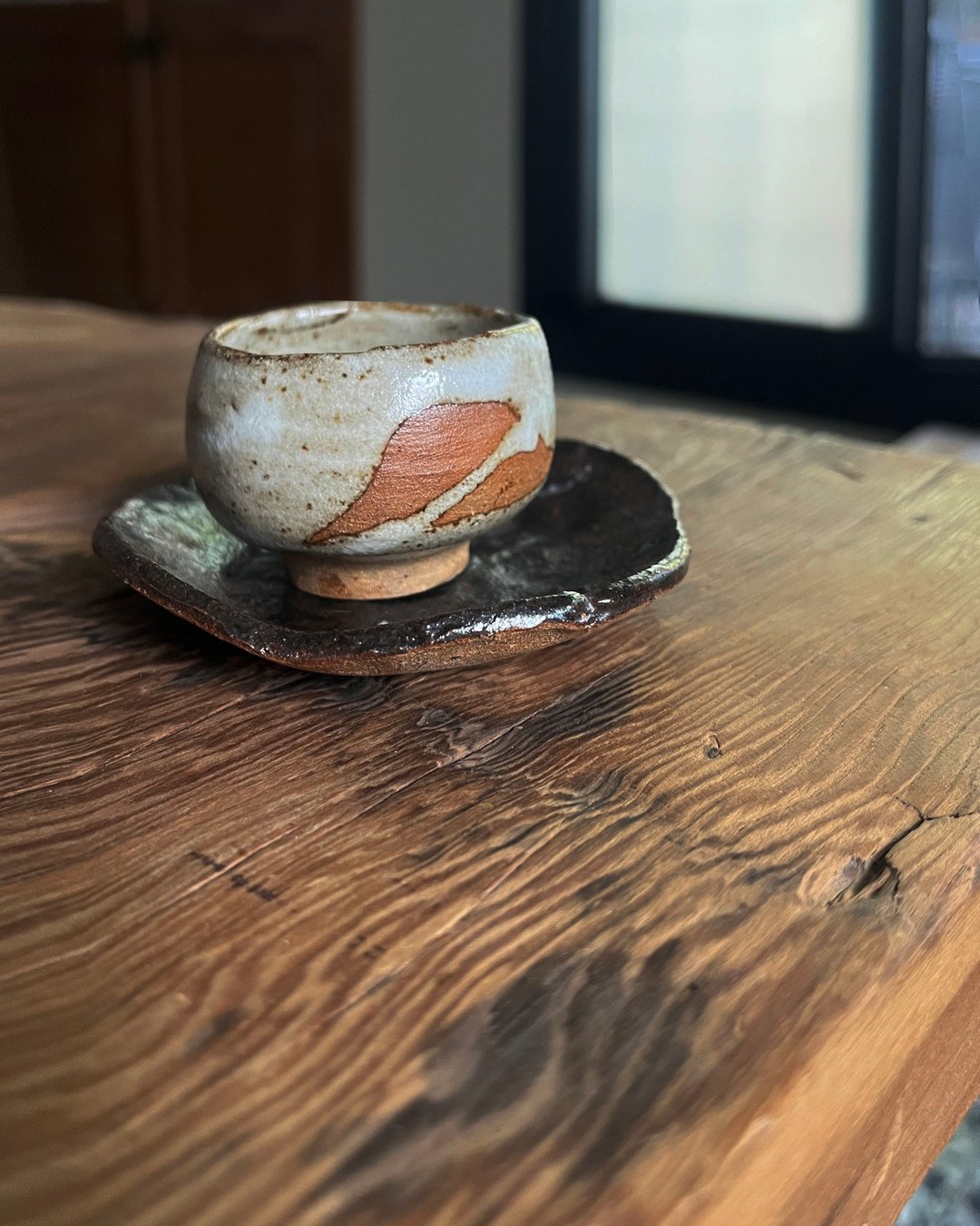 流白 凹凸 茶杯盘组 零二 | 陶器皿 - 茶具/茶杯 - 陶 白色
