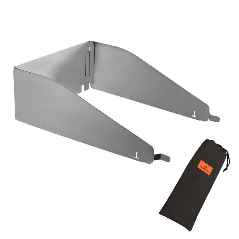 MORIXON 不锈钢挡风板(小) 含收纳袋 TS-28-2K - 露营用品 - 其他金属 