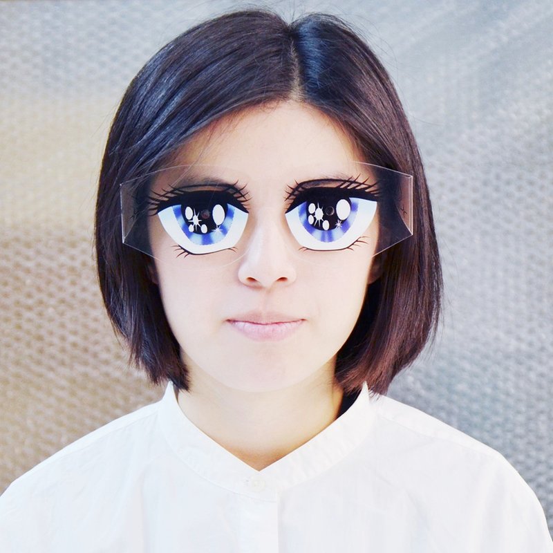 白目变脸眼镜 水水一蕊花(看得见) 交换礼物 派对 直播 网红 婚礼 - 眼镜/眼镜框 - 防水材质 