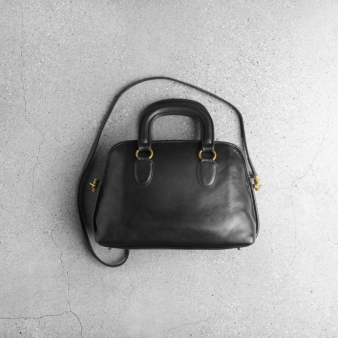 Coach 古董斜肩包 / Vintage 古着 - 侧背包/斜挎包 - 真皮 黑色