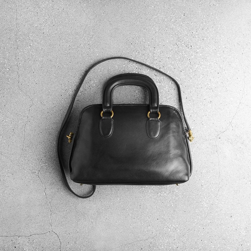 Coach 古董斜肩包 / Vintage 古着 - 侧背包/斜挎包 - 真皮 黑色